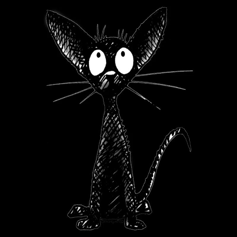 Kleine schwarze Katze
