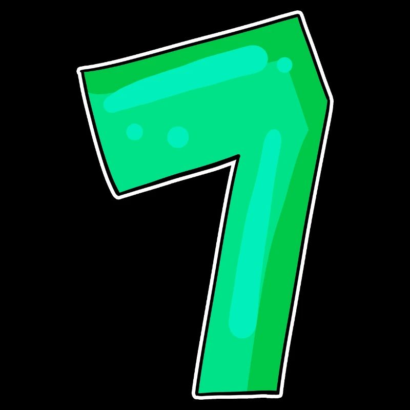 Zahl 7 Nummer Sieben