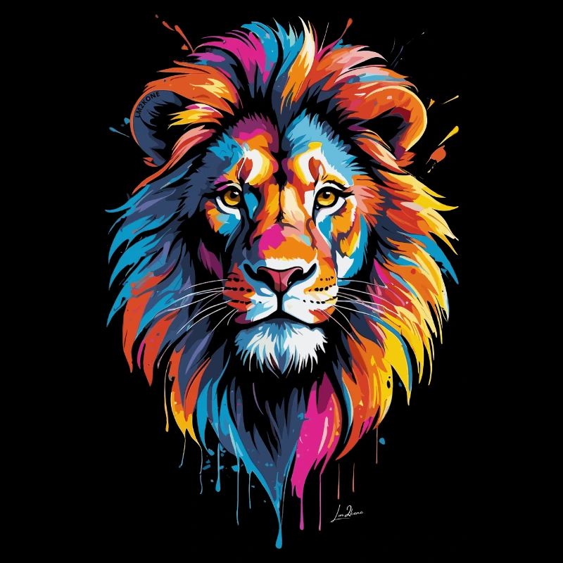 Mehrfarbiger Löwe