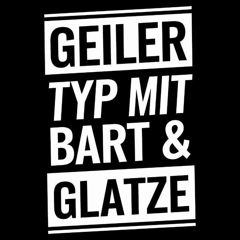 Typ mit Bart und Glatze, Männer Haarausfall Glatze