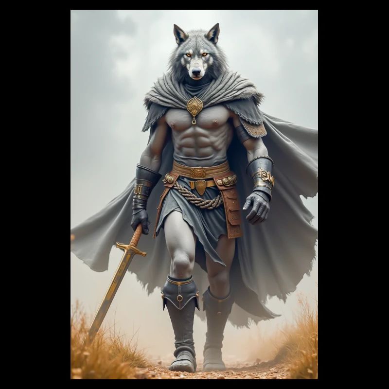 Wepwawet, wolfsköpfiger Gott, der ein Grab bewacht