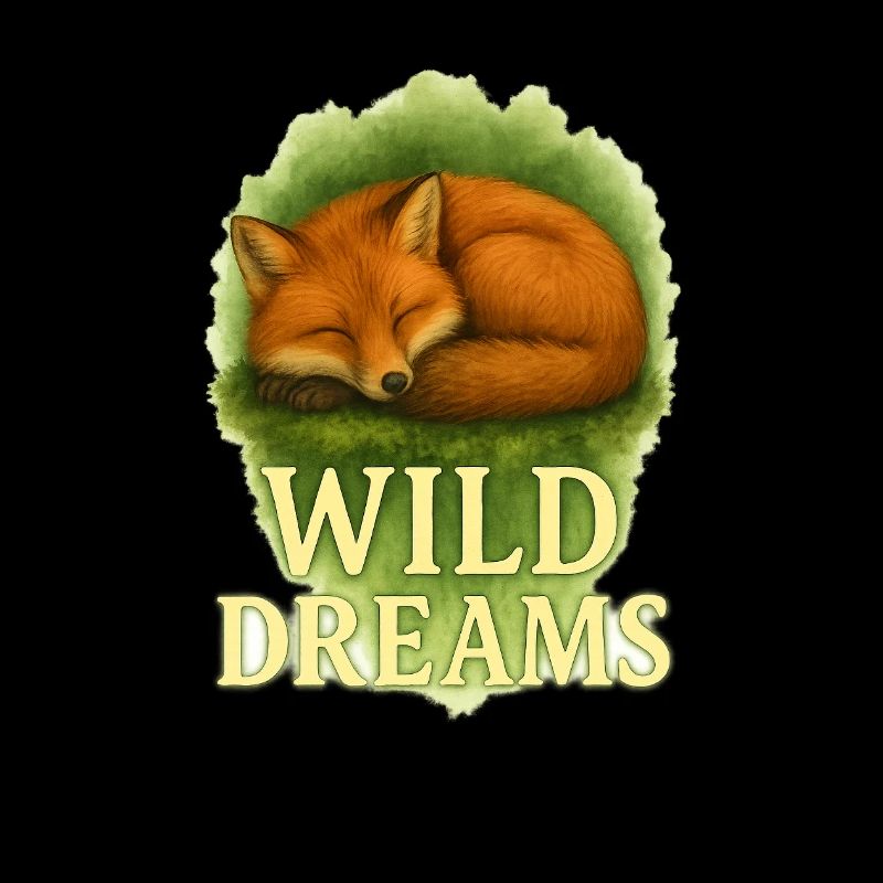 Wild Dreams – Sleeping Fox Watercolor Motif