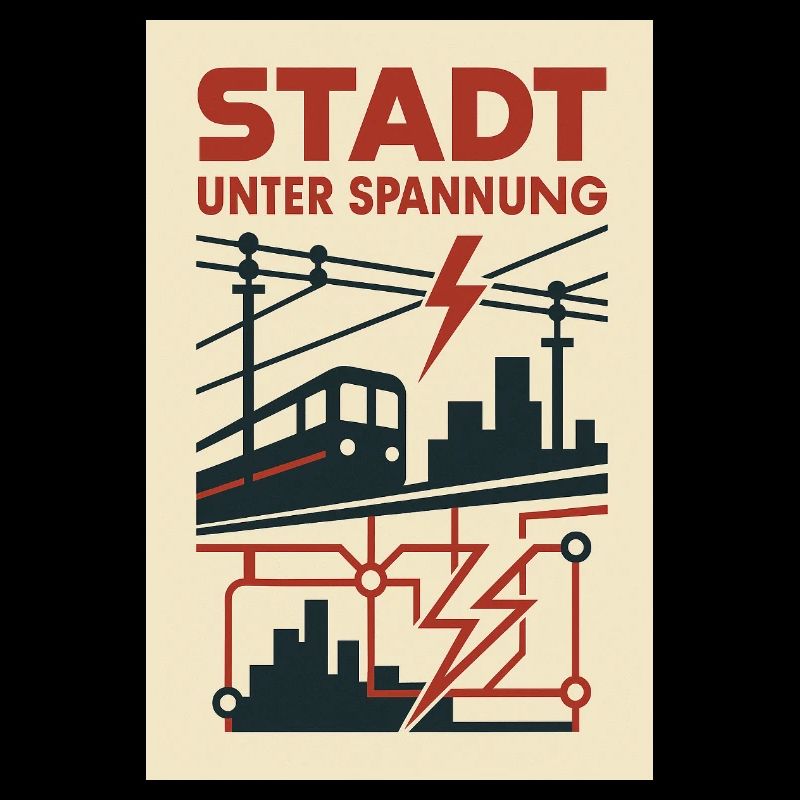 Stadt unter Spannung U Bahn Blitz Strom Metropole