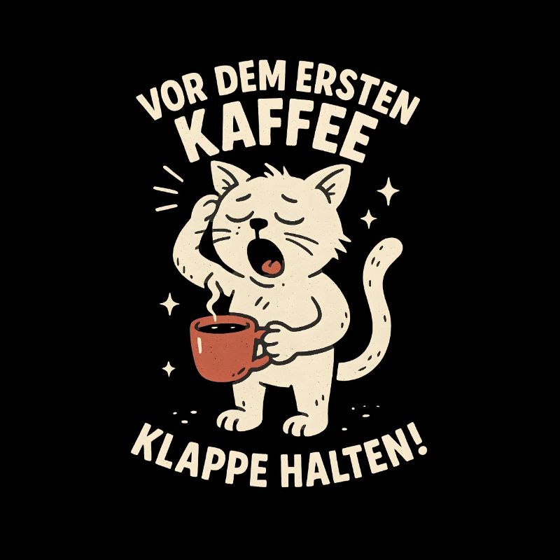 Kaffee Klappe Halten müde Katze