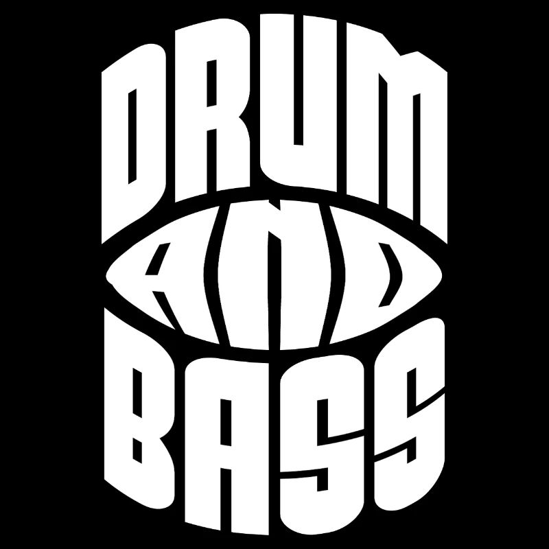 Vintage Drum and Bass Typography Tee