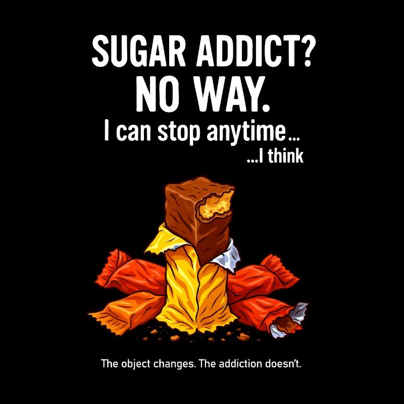 Sugar Addict No Way Funny Self Improvement Tee