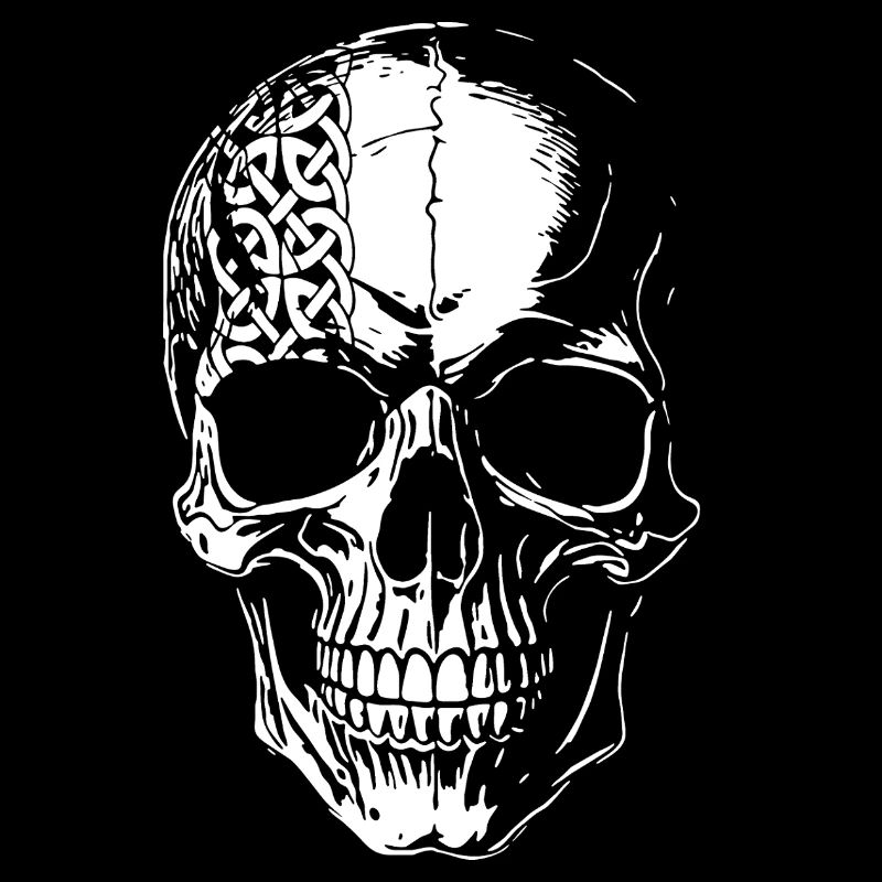 Skull with Celtic Tribal