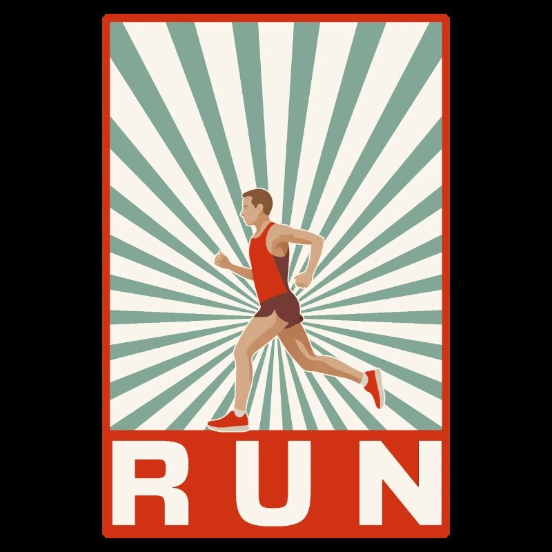 Run Runner Running Vintage Style