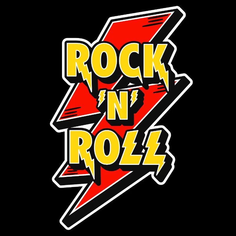 Rock 'N' Roll Lightning Bolt Logo
