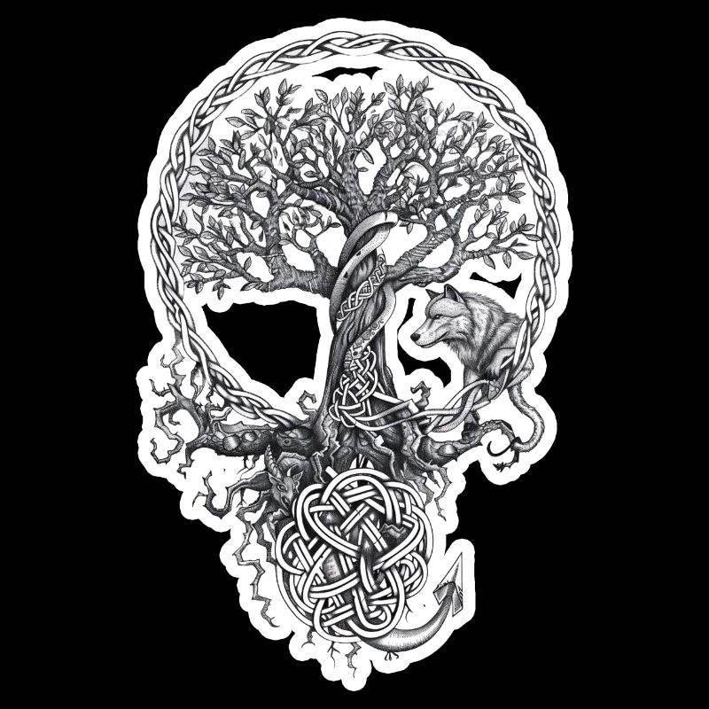 Wolf Lebensbaum mit dicken Wurzeln