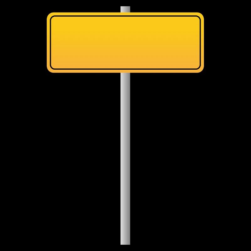 panneau de rue jaune