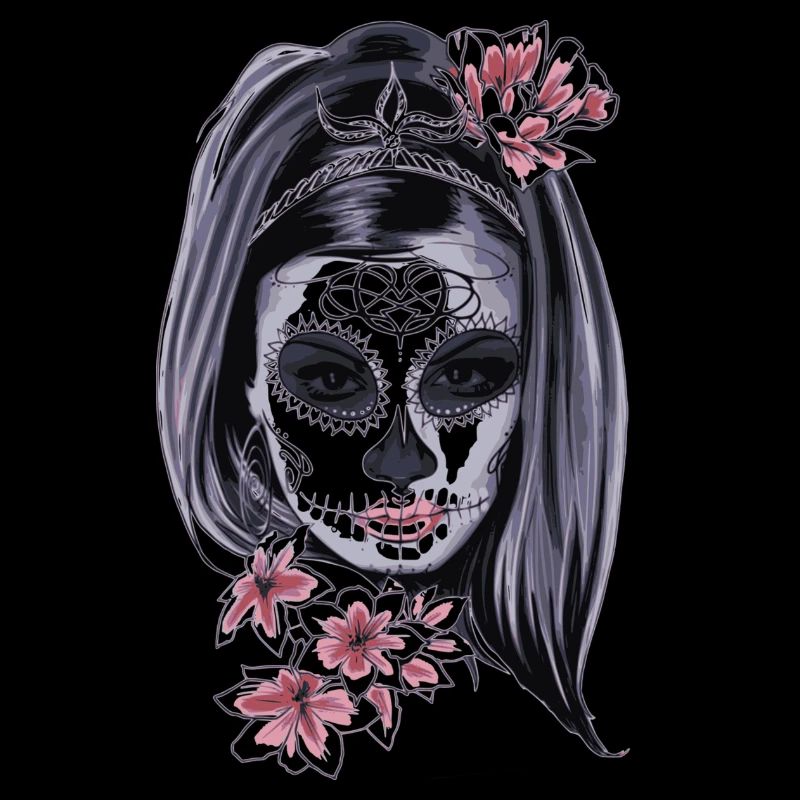 Femme avec un masque