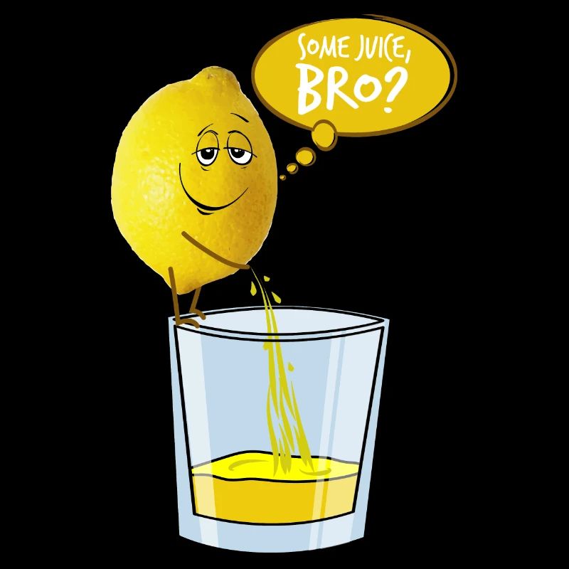 Zitrone pinkelt in Glas