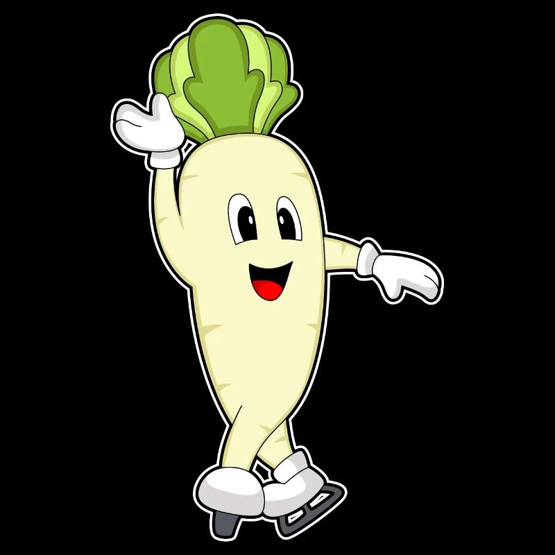 Radieschen Eislaufen Schlittschuhe