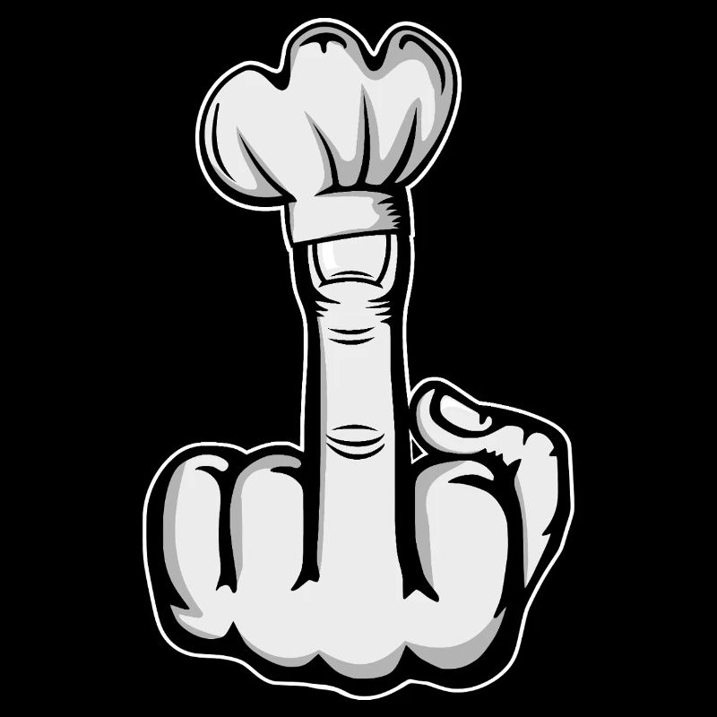 Middle Finger Stinky Finger Chef's Hat Design
