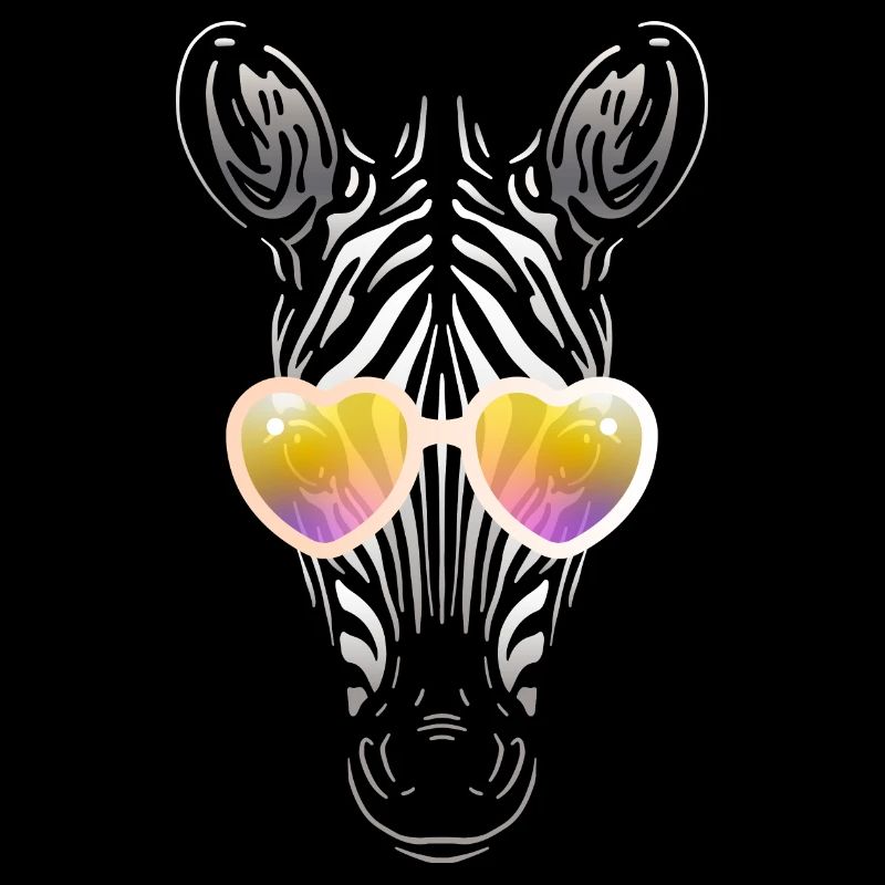 Zèbre avec lunettes de soleil
