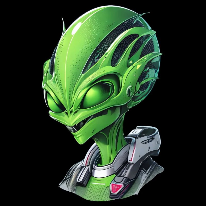 Alien Portrait: Intriguing face from an attached