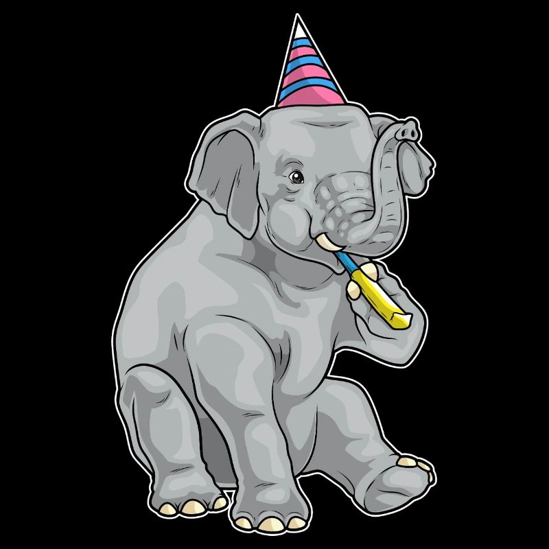 Elefant Geburtstag Tröte