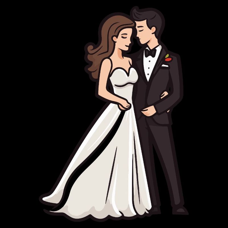 Ehepaar Hochzeit Braut Bräutigam