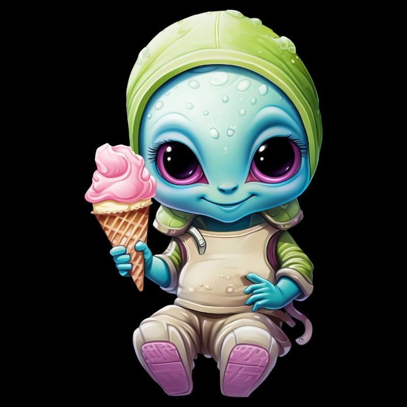 Alien Außerirdischer Mädchen Eis Sommer