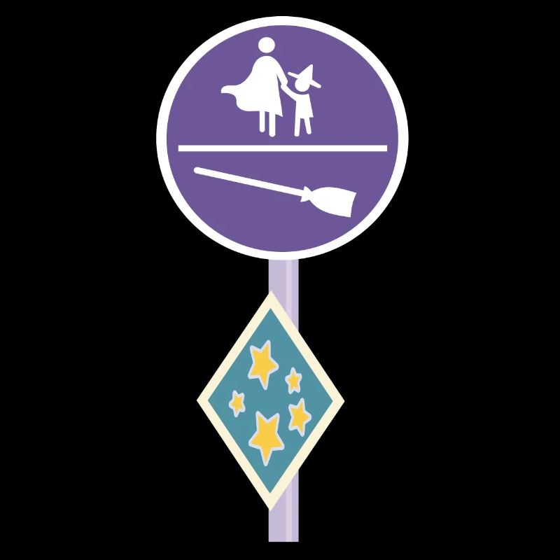 Straßenschild einer magischen Welt