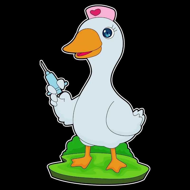 Seringue d’infirmière de canard