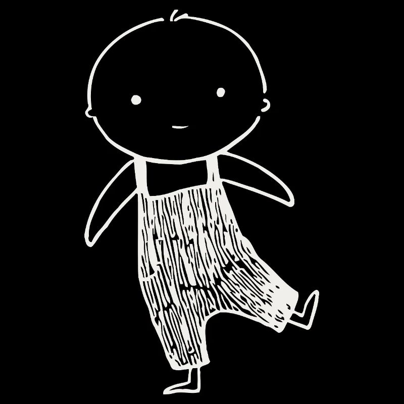 Tiny Doodle in Overalls