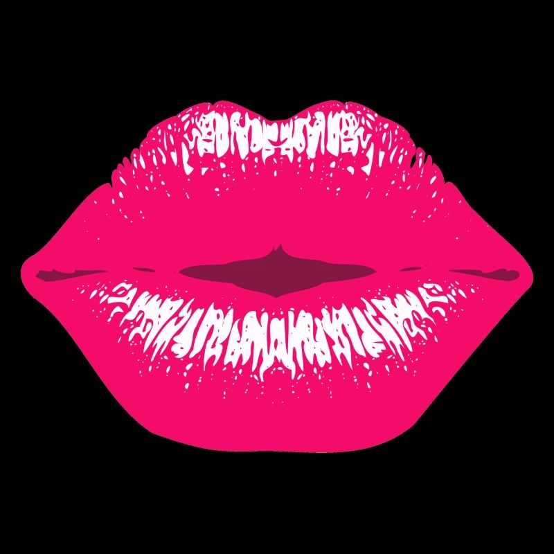 Pinker Kussmund Lipstick Lippenstift Schmatzer lip