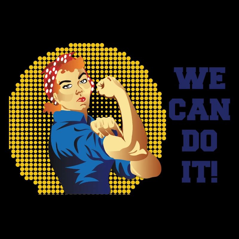Rosie Kraft: We Can Do It Halftone
