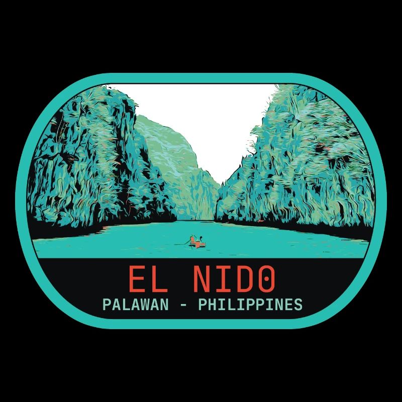 Panoramablick auf El Nido, Insel Palawan