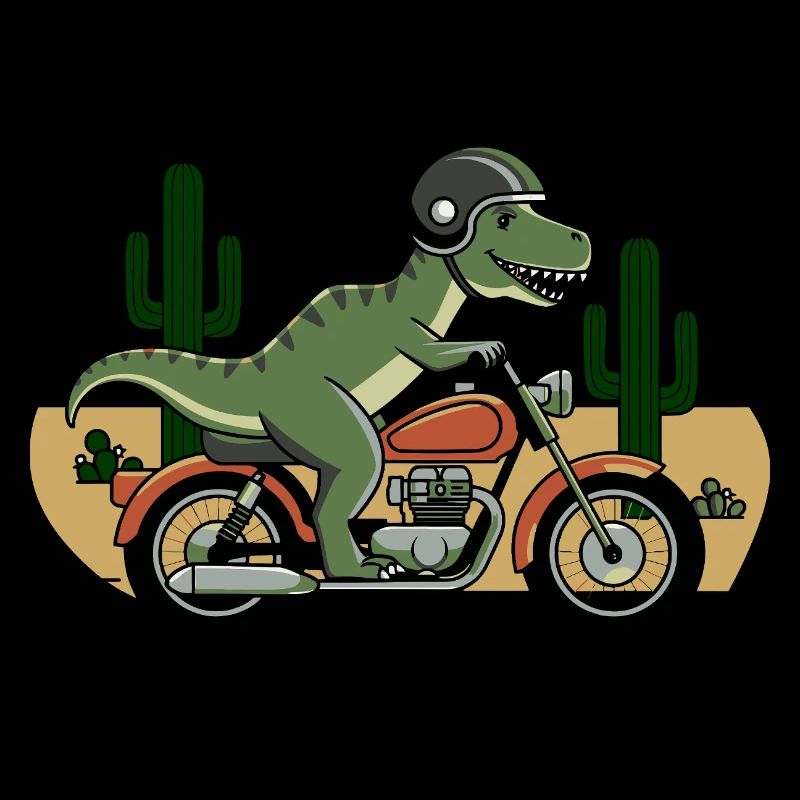 T-Rex on a Motorcycle