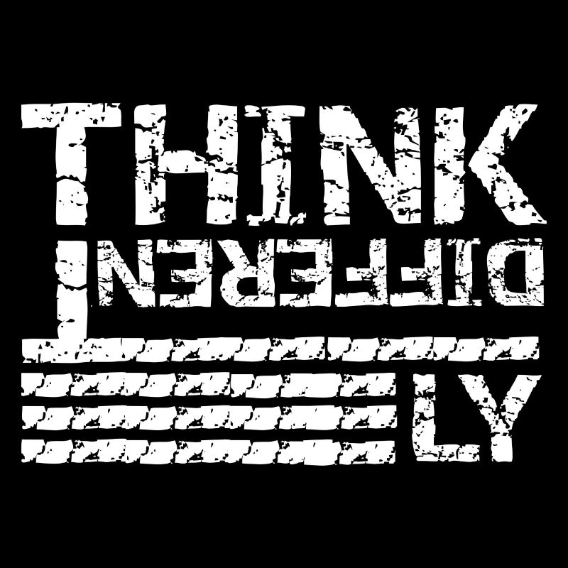 Penser différemment – Conception de typographie grunge