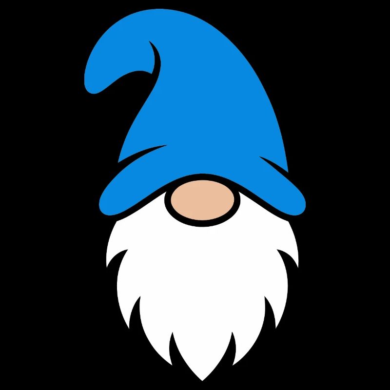Icône barbue de gnome azur