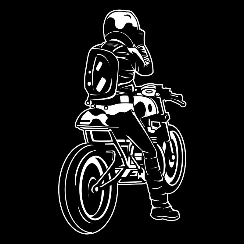 Cafe Racer Motorcycle 02_white