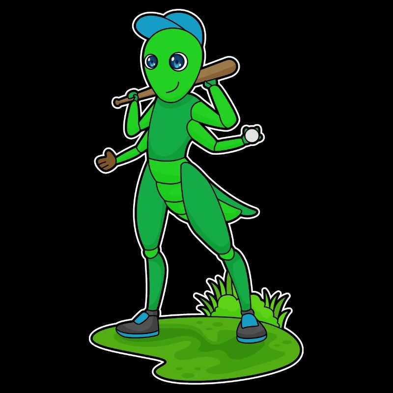 Raupe Baseball Baseballschläger