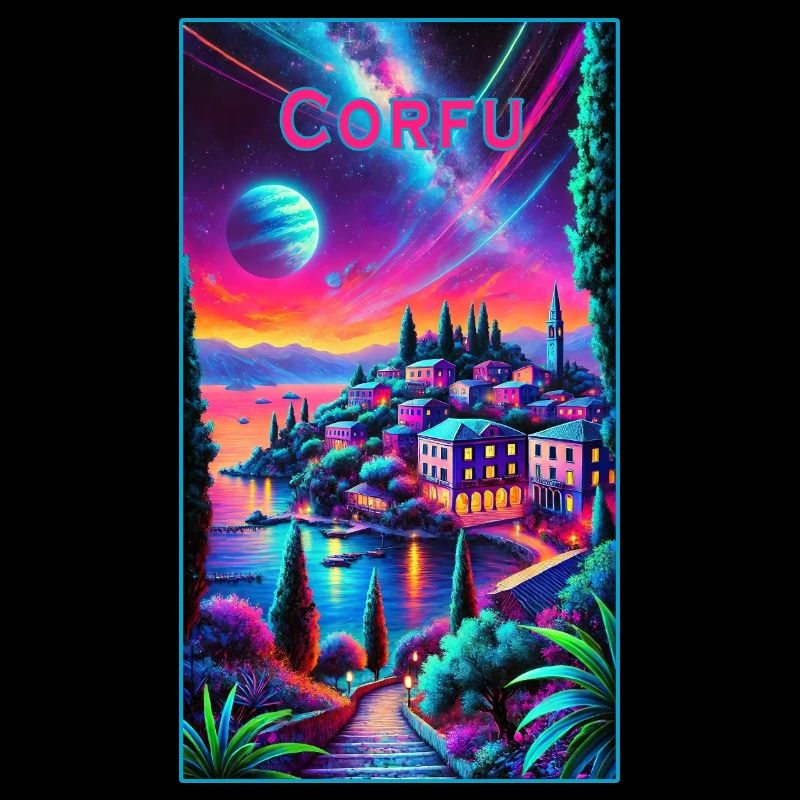 Conception des villes de Corfou en Grèce