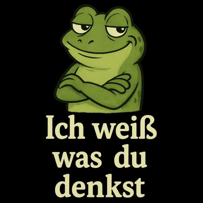 Frosch grinsend Ich weiß was du denkst