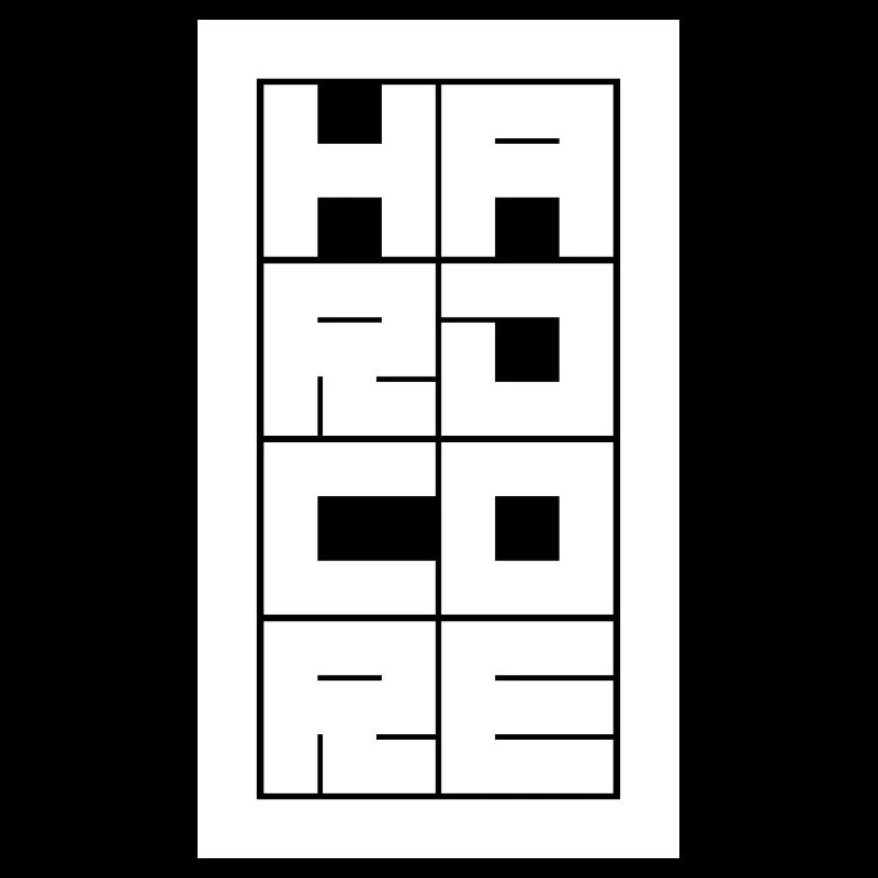 Hardcore bold and blocked typography logo design