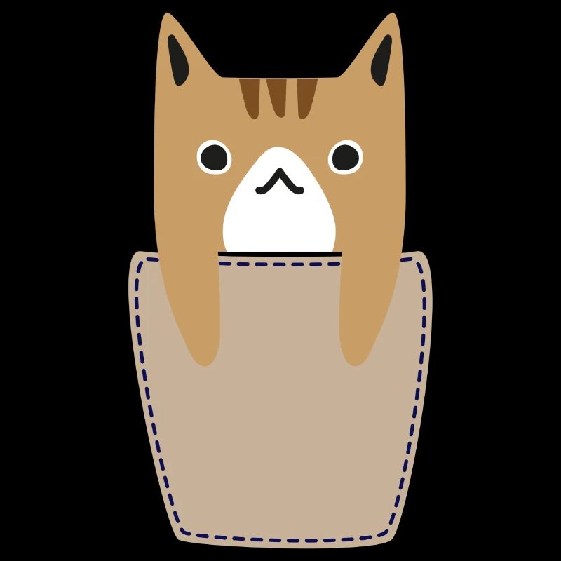 Poche poitrine avec chat