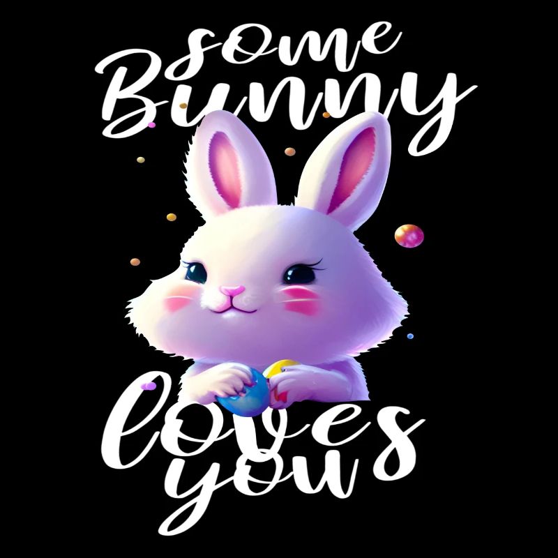 mignon lapin de Pâques vous aime