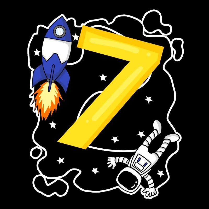 7 Geburtstag Junge Astronaut - sieben Jahre