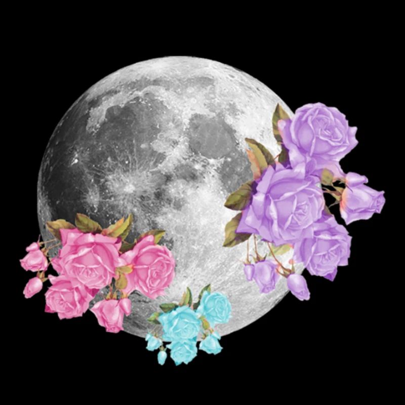 Lune fleurs esthétiques