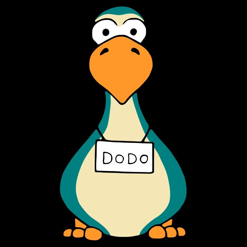 Dodo Frontal Vogel mit Schild Geschenk