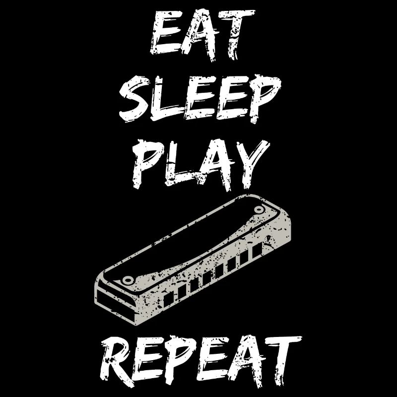 Shirt gift harmonica eat sleep play