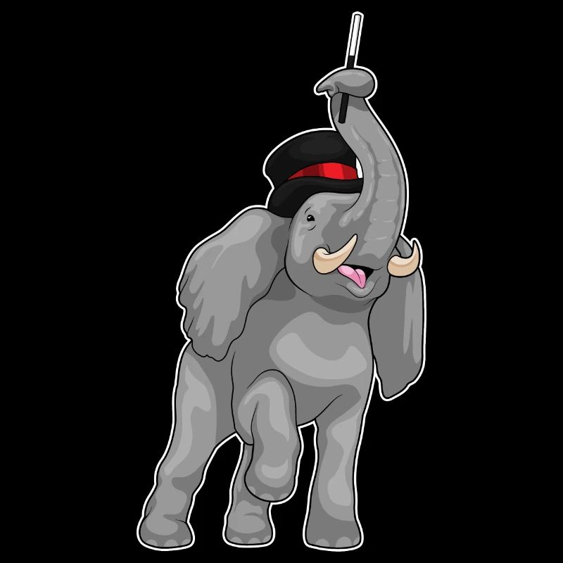 Elefant Zauberer Zauberstab