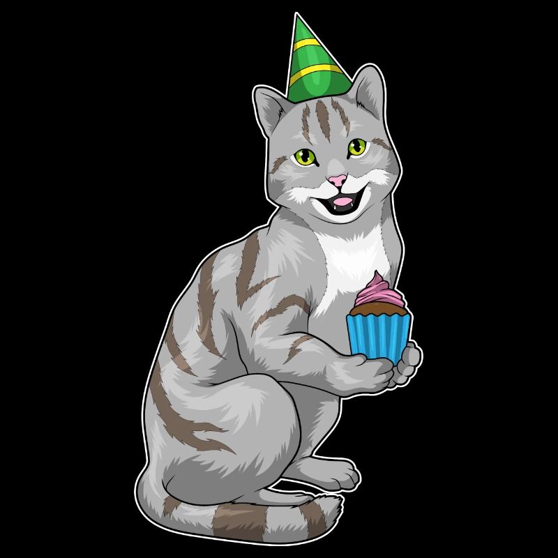 Cat Birthday Cupcake