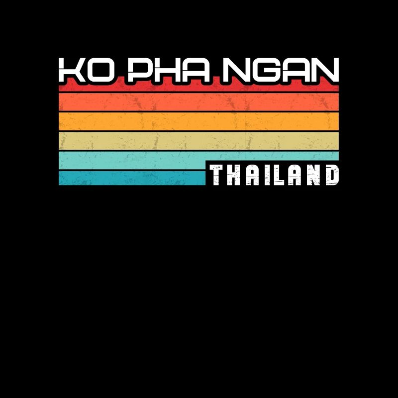 Vintage Thailand Vacation Asia Sunset Ko Pha Ngan