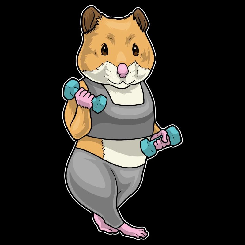 Hamster Bodybuilder Hanteln Bodybuilding