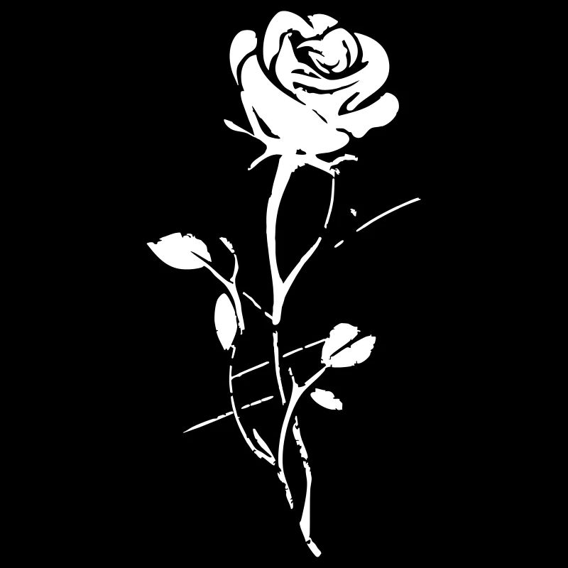 Rose stylisée style urbain