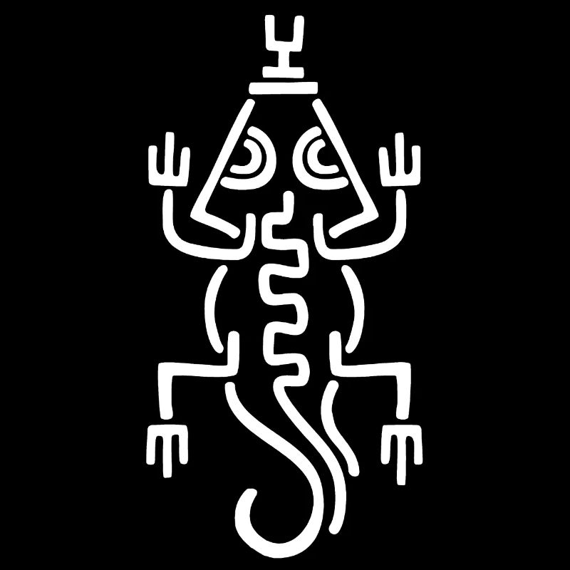 Tribal White Lizard